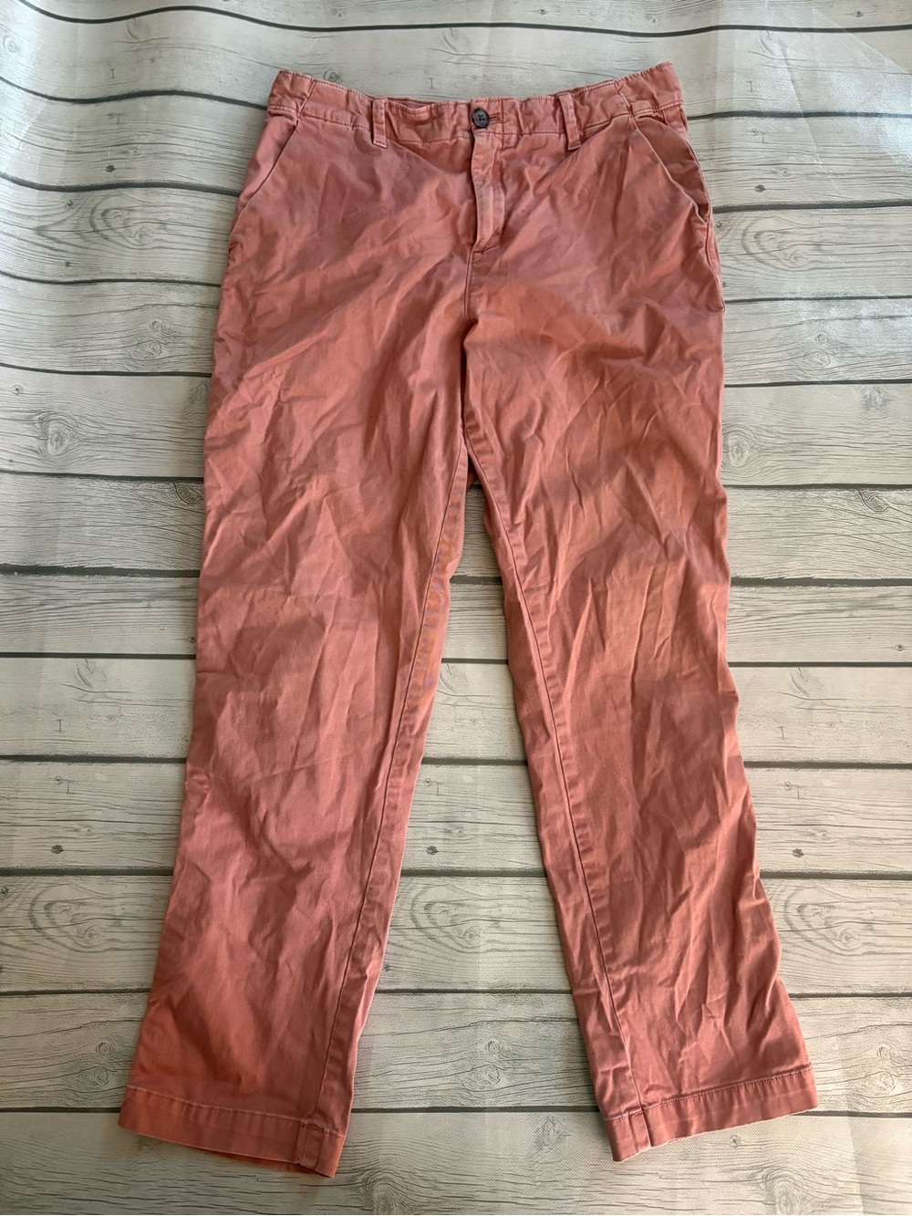 GAP Straight-Leg Chino Pants in Coral Pink